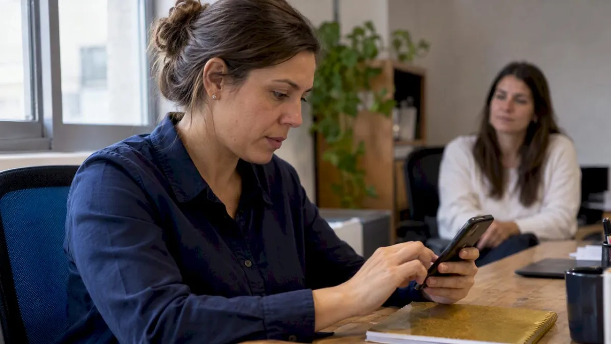 Ejecutivo de ventas recontactando un prospecto vía WhatsApp
